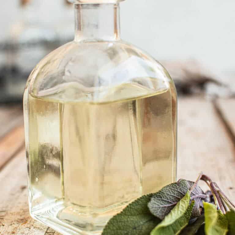 Homemade Sage Simple Syrup