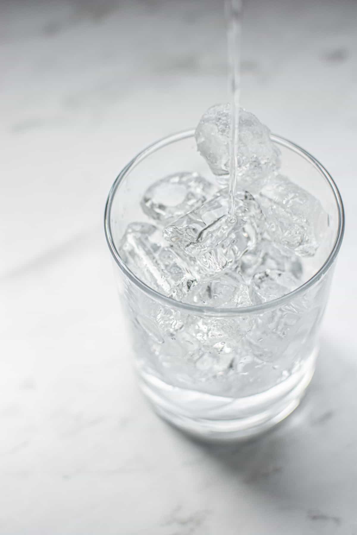 vodka over ice.