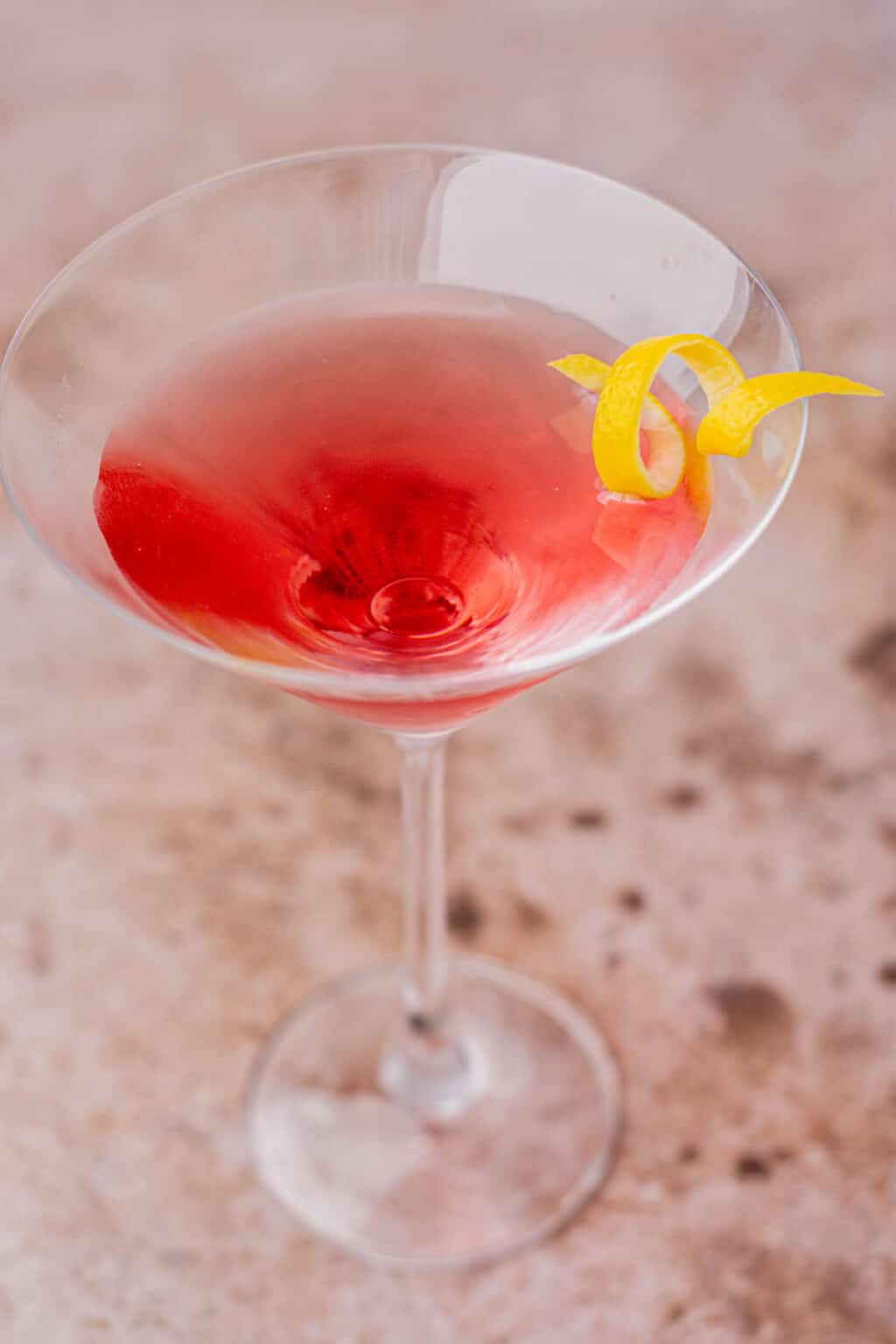 Cranberry Gin Martini Mint and Twist